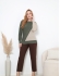 BLUSA BICOLOR DIAGONAL - VERDE/BEGE