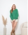 BLUSA CANELADA DECOTE CANOA - VERDE