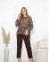 BLUSA RENDADA RAYON - MARROM