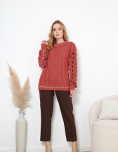 BLUSA PERSPONTADA - TERRACOTA