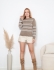 BLUSA MODAL LISTRA HORIZONTAL - BEGE