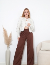 CASACO RAYON ESCAMAS - OFF WHITE